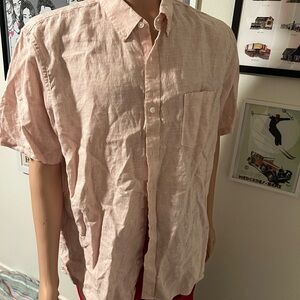 Nordstrom Men XL linen short sleeve shirt